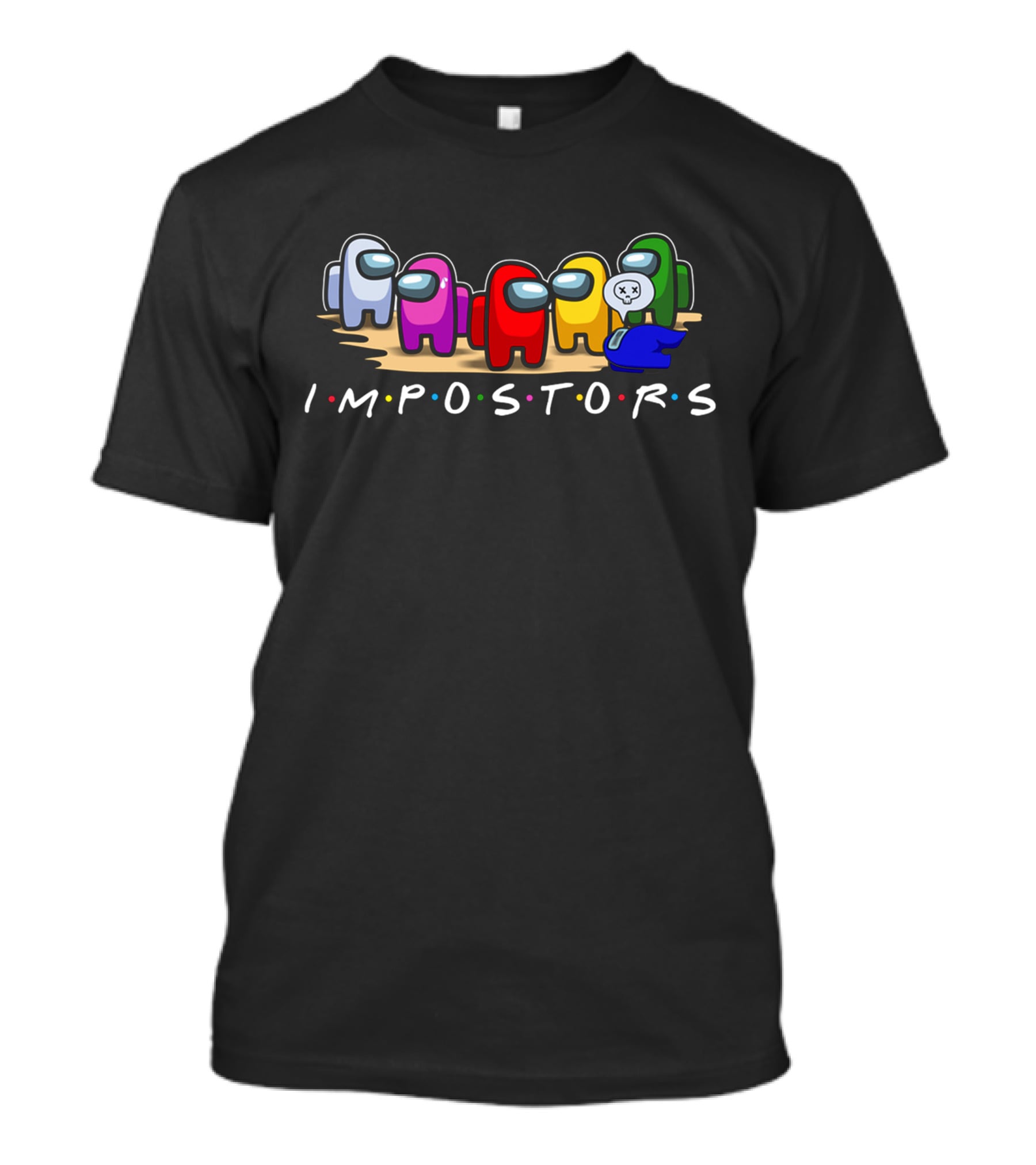 Impostors Among Us Friends Mashup Crew T-Shirt