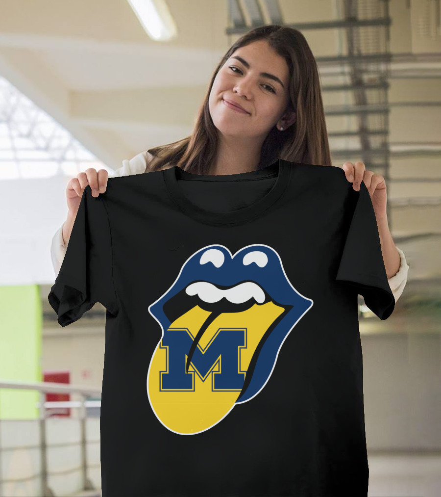 Michigan Wolverines Rolling Stones T-Shirt