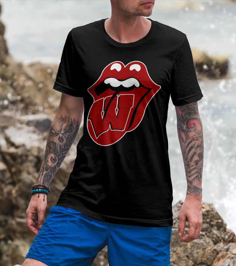 Wisconsin Badgers Rolling Stones T-Shirt