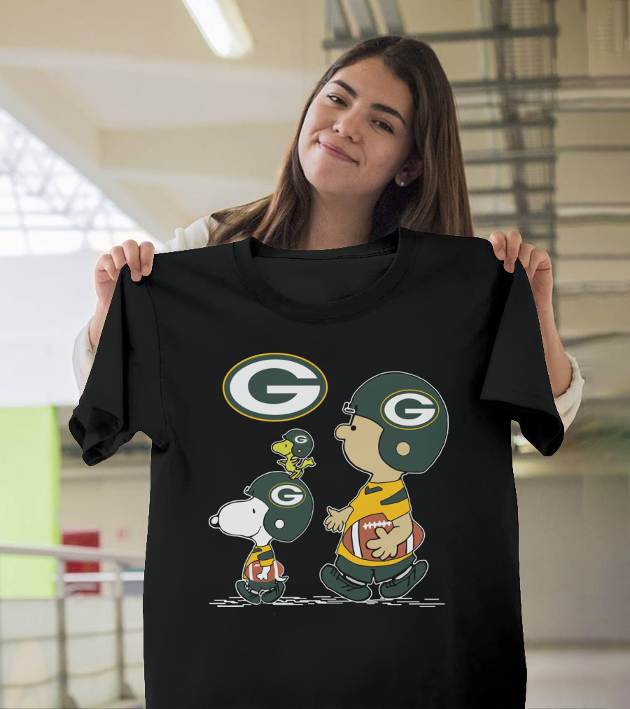 Christmas Peanuts Cute Football Green Bay Packers T-Shirt