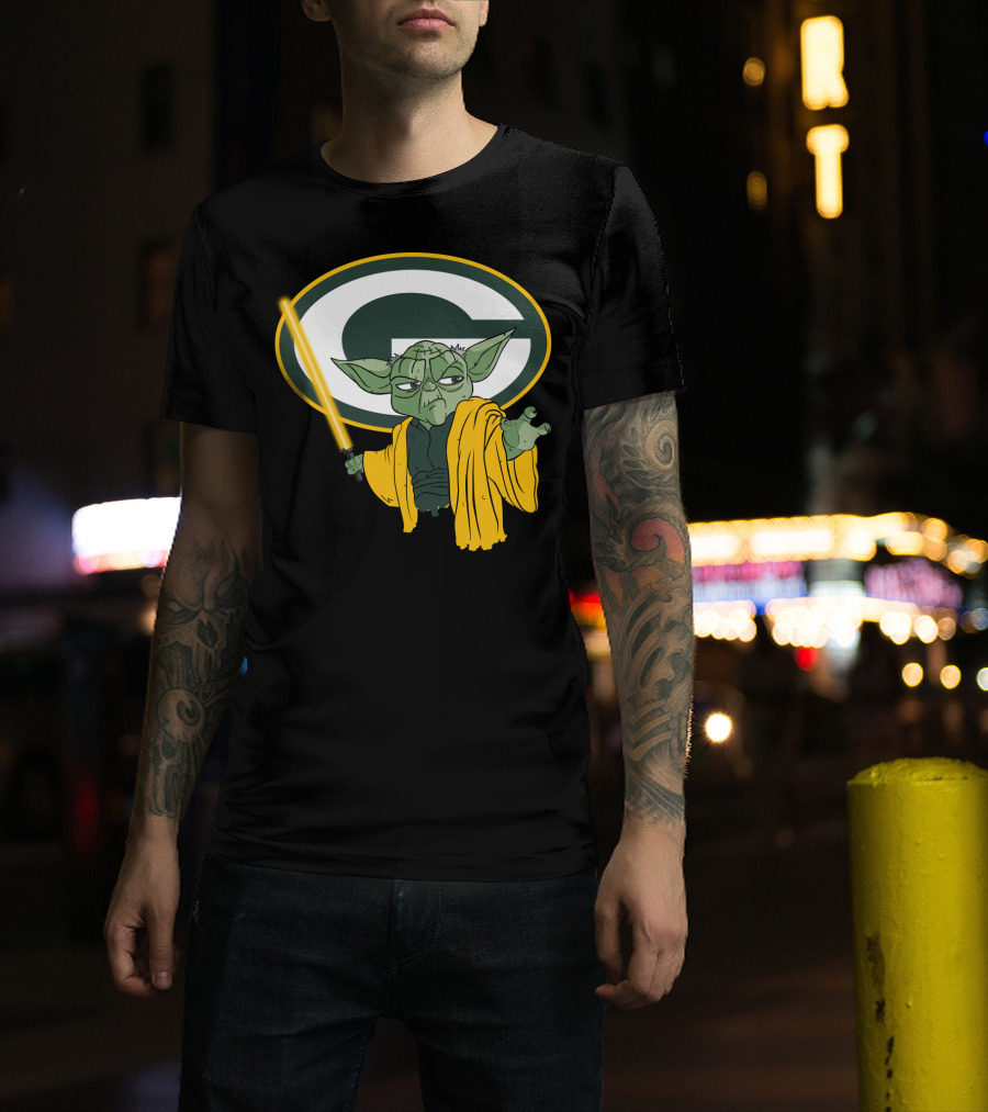 Packers Yoda Green Bay Football Star Wars Mashup T-Shirt