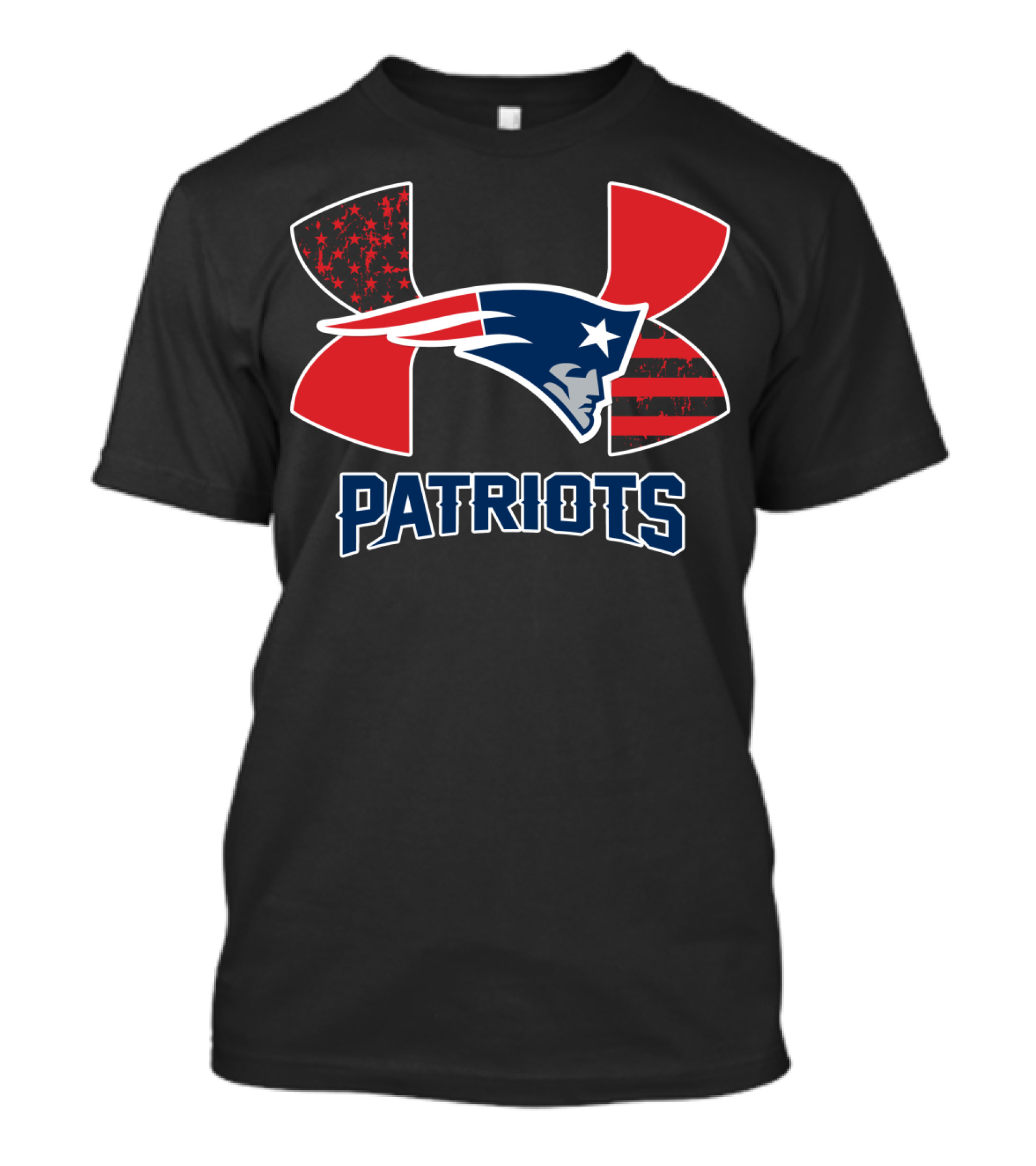 Patriots Under Armour Logo American Stars Stripes T-Shirt