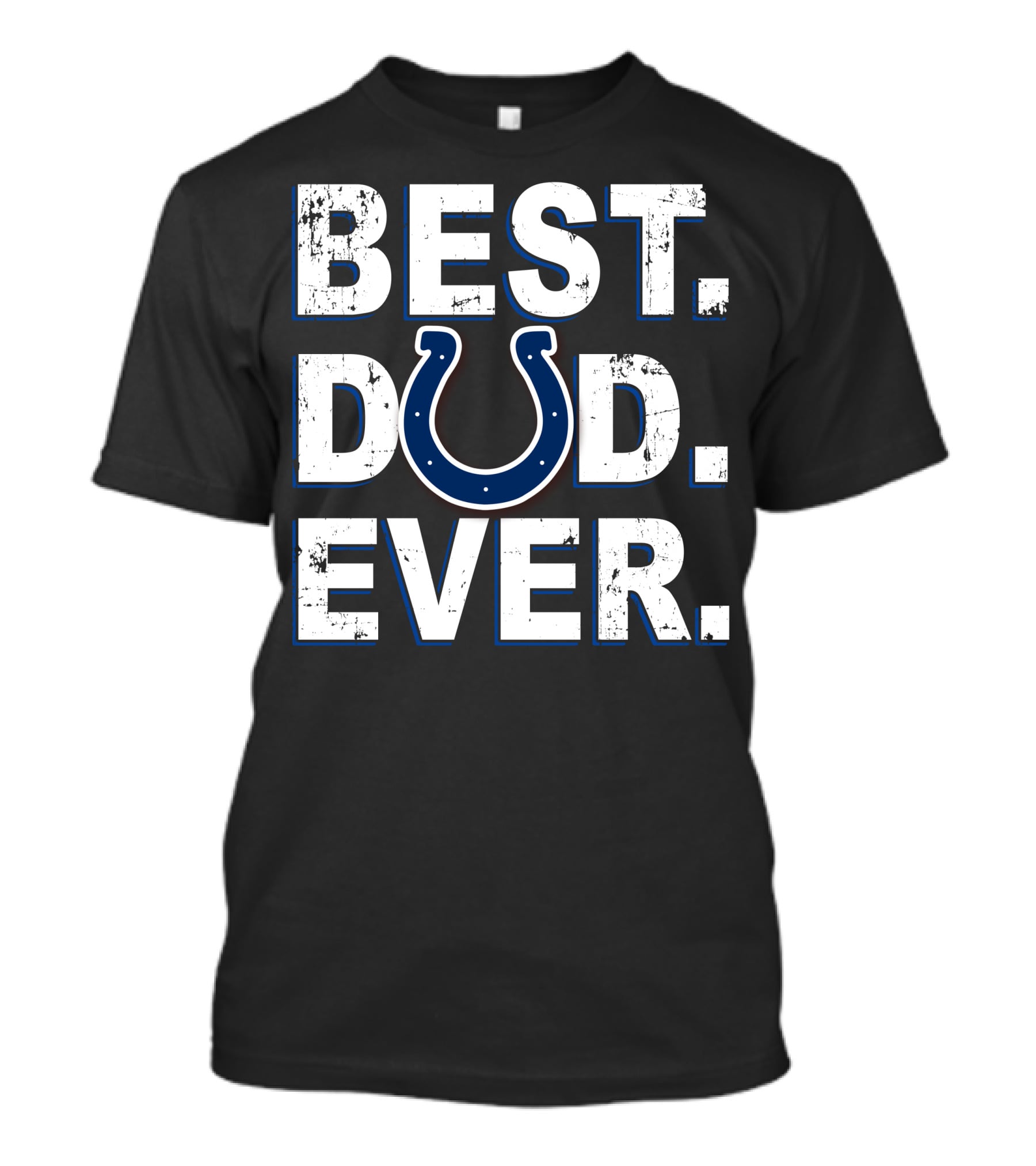 Best Dad Ever Indianapolis Football Horseshoe T-Shirt
