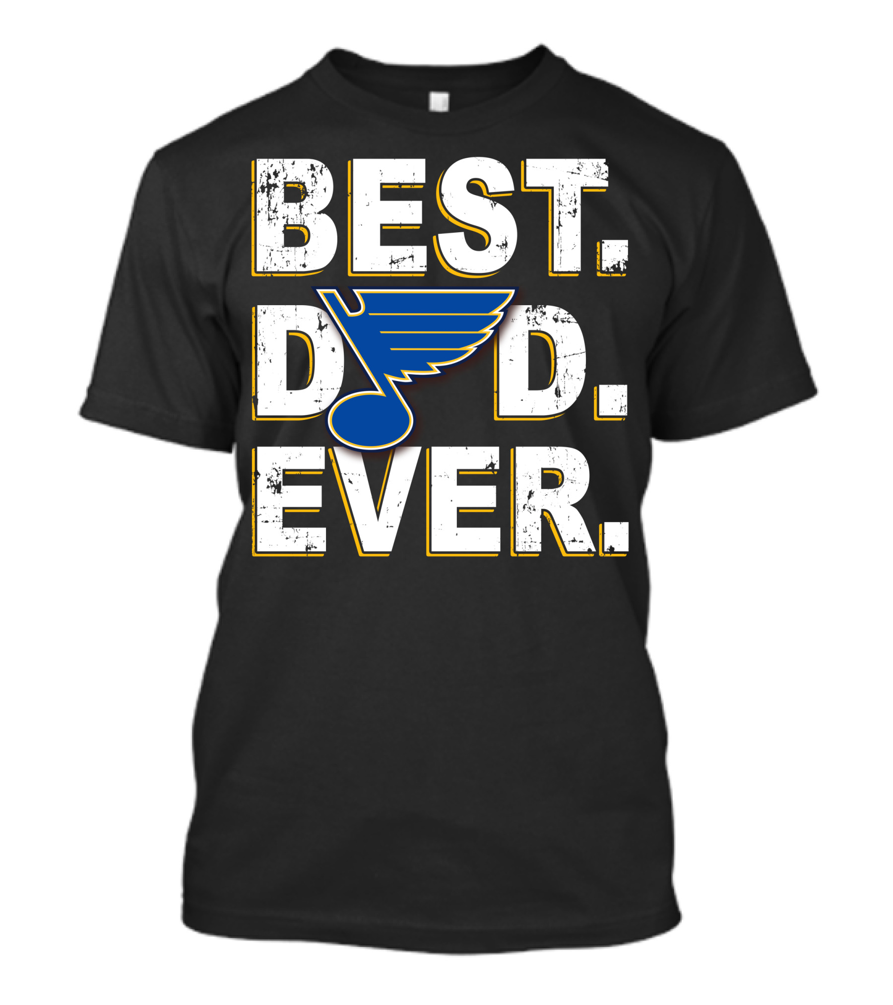 Best Dad Ever Blues Hockey Fan T-Shirt