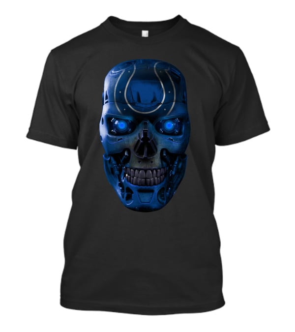 Colts Blue Cyber Skull T-Shirt