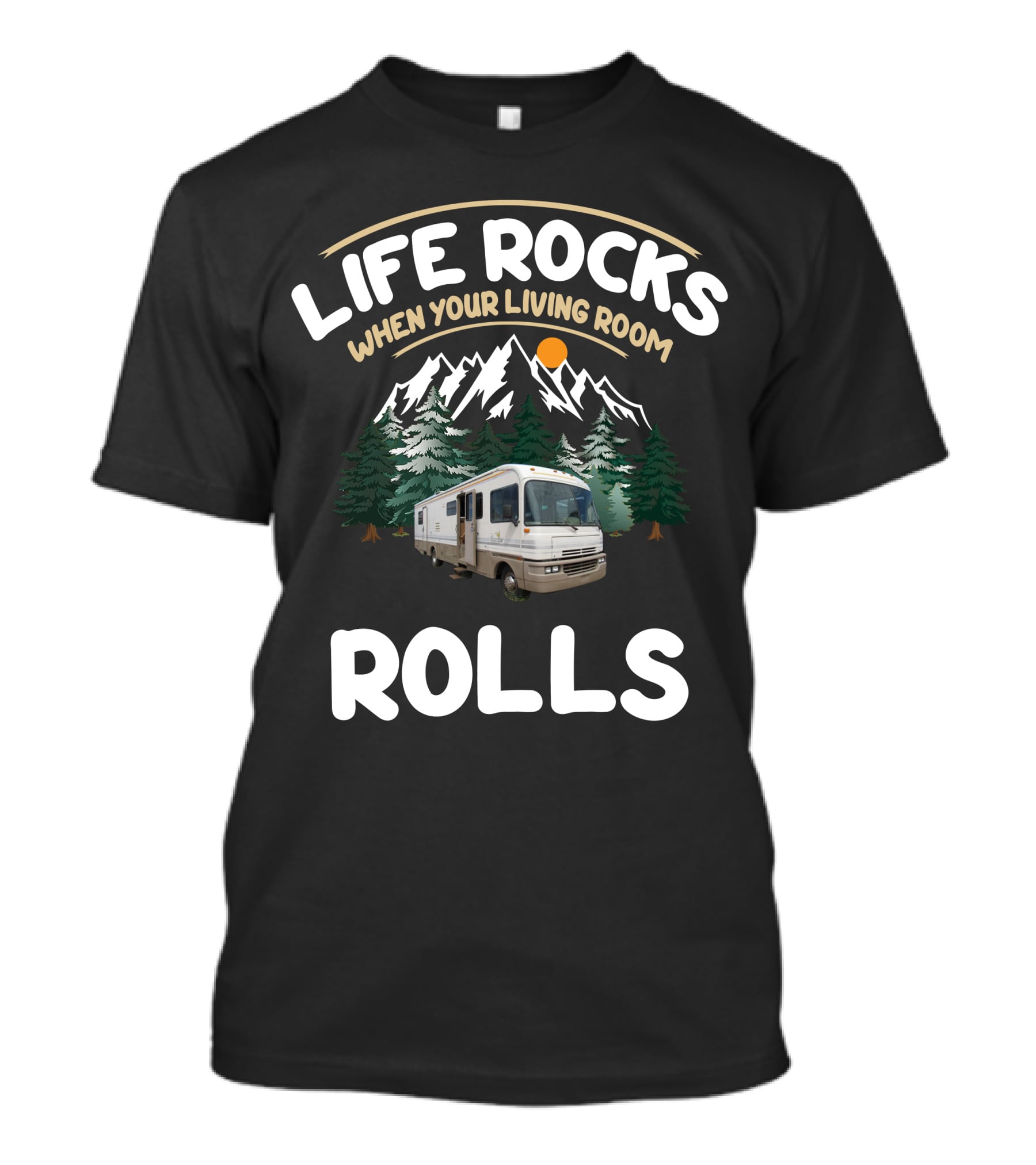 Life Rocks When Your Living Room Rolls Century Fleetwood Bounders 1992 34s T-Shirt
