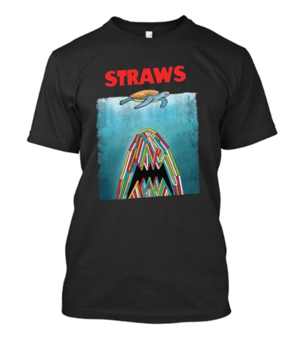 STRAWS Turtle Ocean Straws Mouth T-Shirt