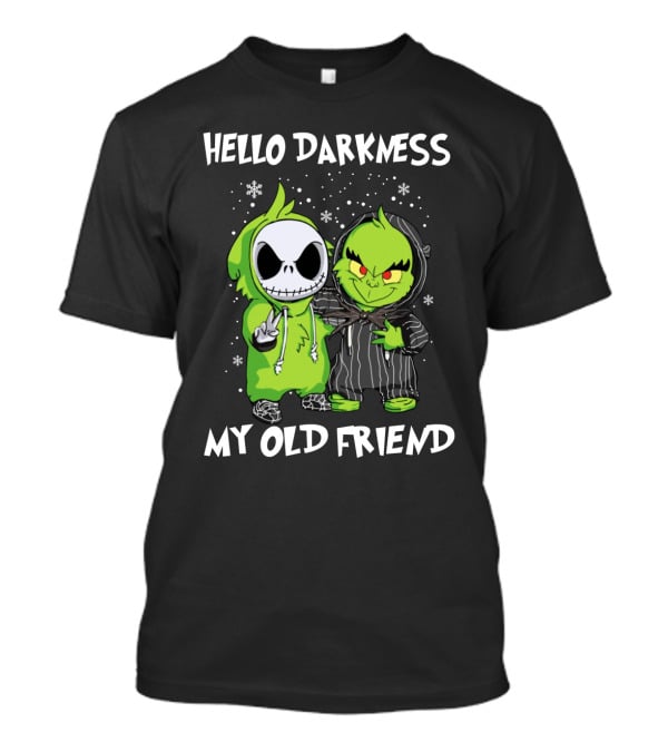 Hello Darkness My Old Friend Baby Jack And Grinch T-Shirt