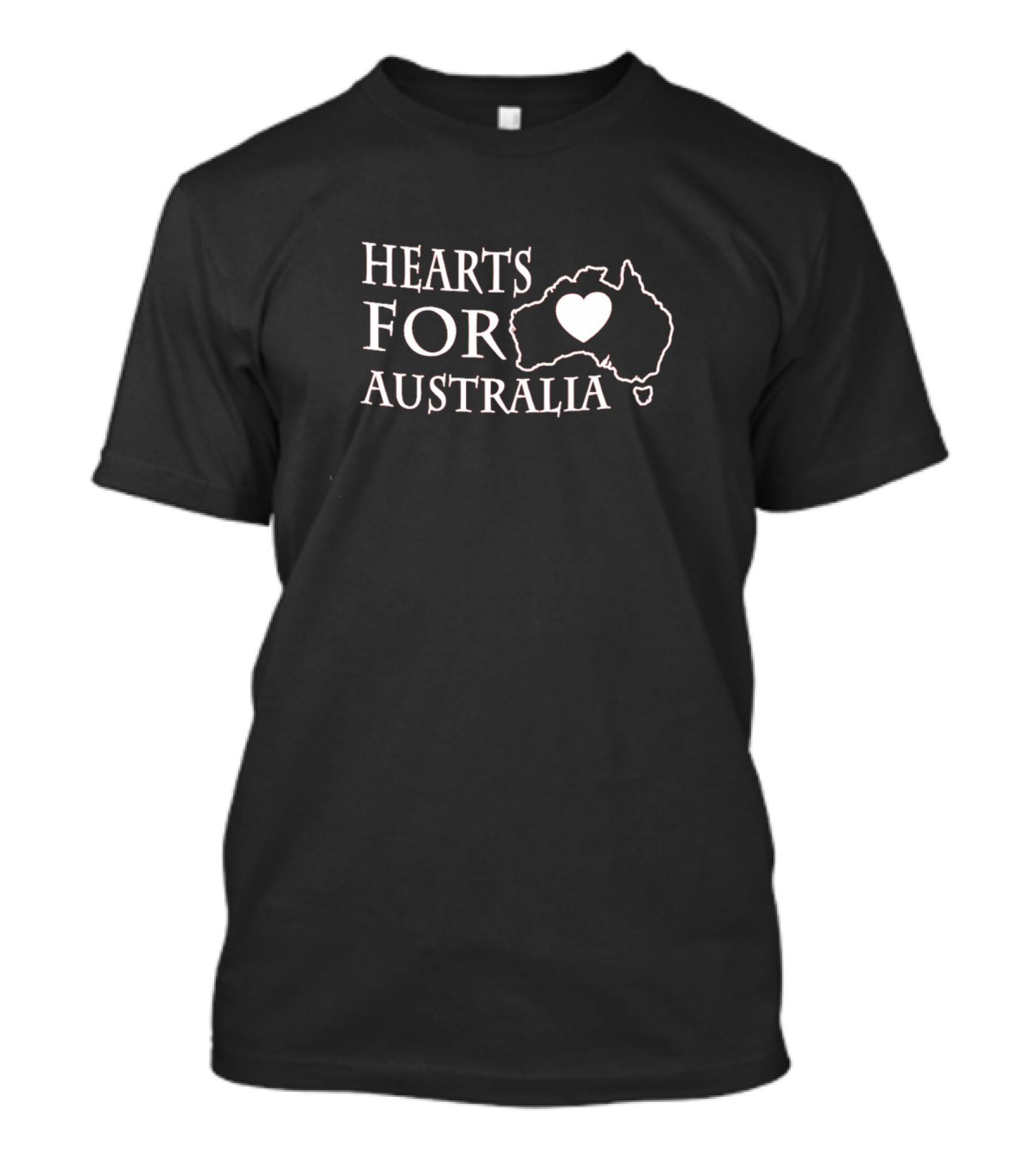 Hearts For Australia Map With Heart Inside T-Shirt