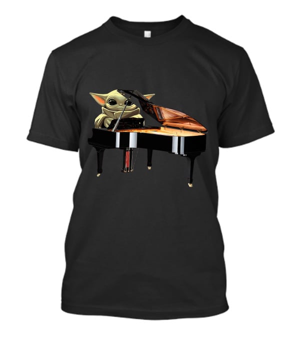 Baby Yoda At Grand Piano T-Shirt