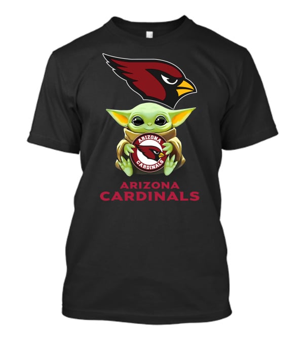 Arizona Cardinals Baby Yoda Hugging Team T-Shirt