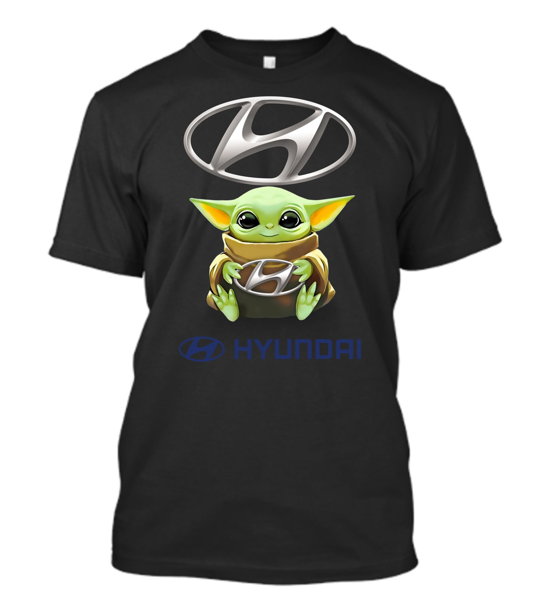 Baby Yoda Holding Hyundai T-Shirt