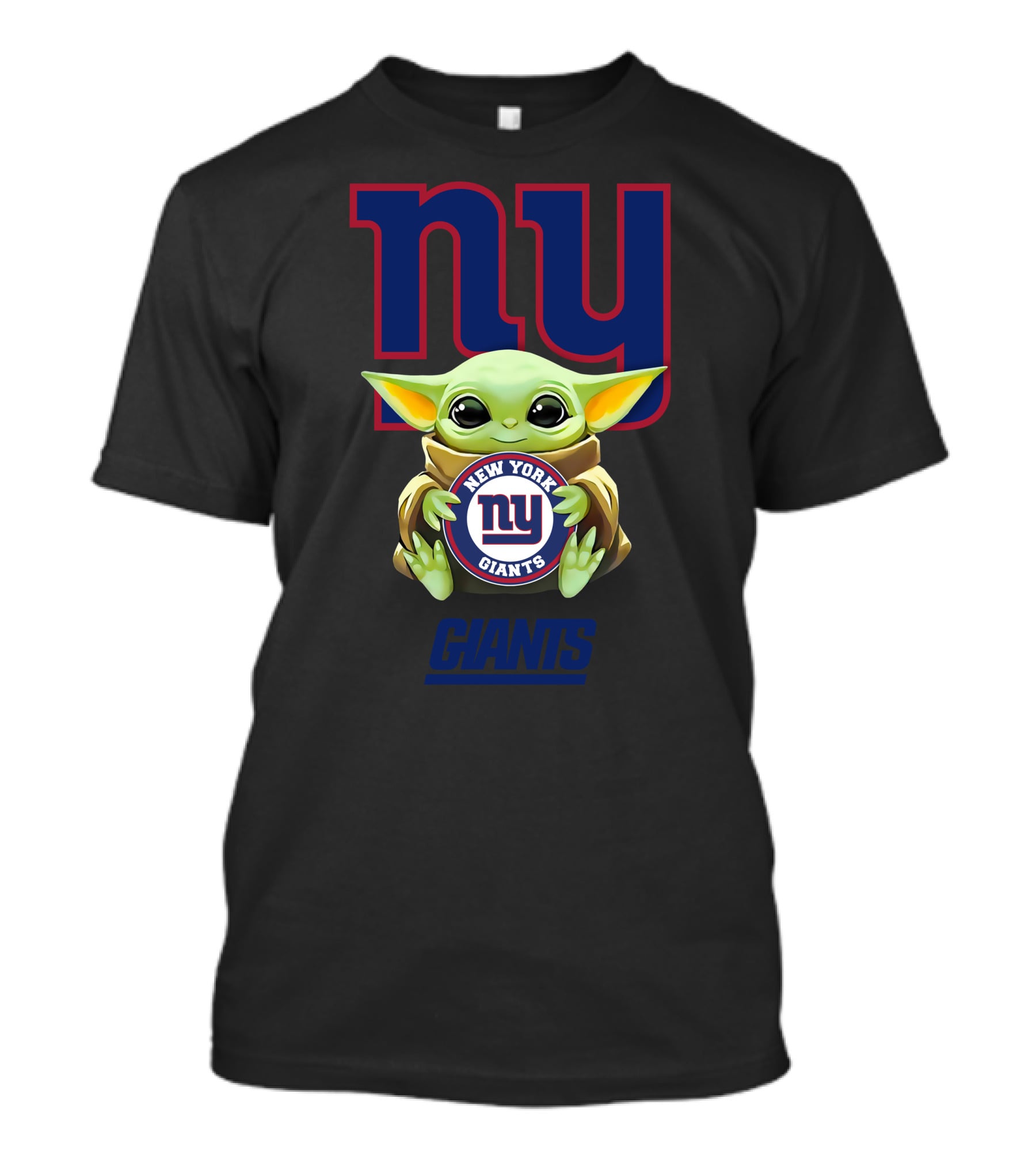Baby Yoda Holding New York Giants Football Team T-Shirt