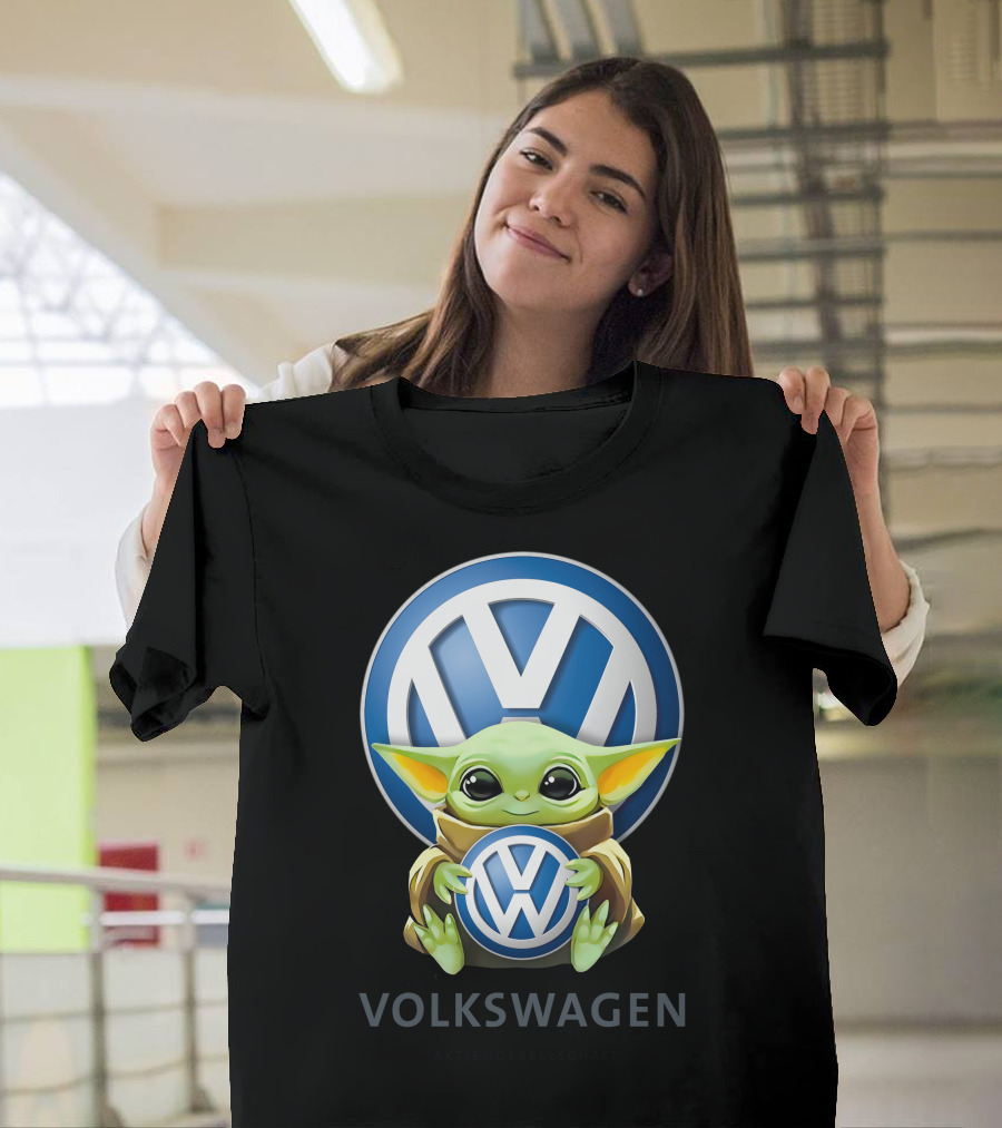 Baby Yoda Holding Volkswagen T-Shirt
