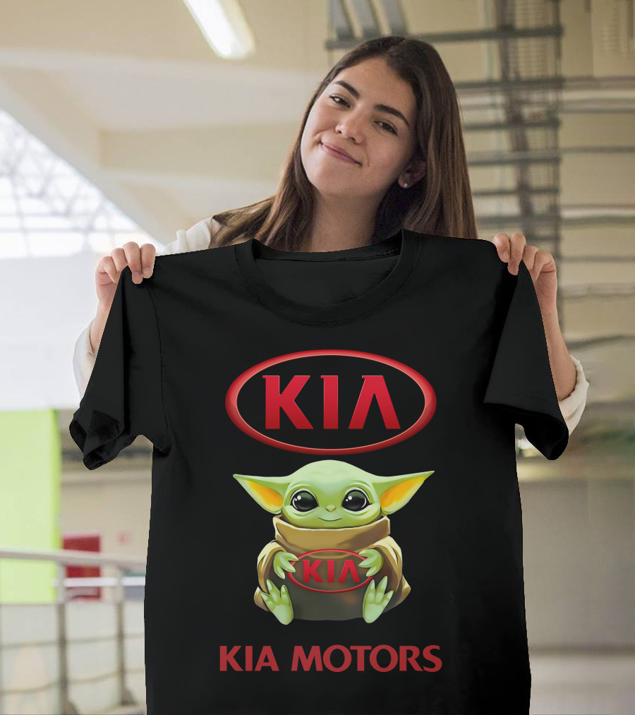 Star Wars Baby Yoda Holding Kia Motors T-Shirt