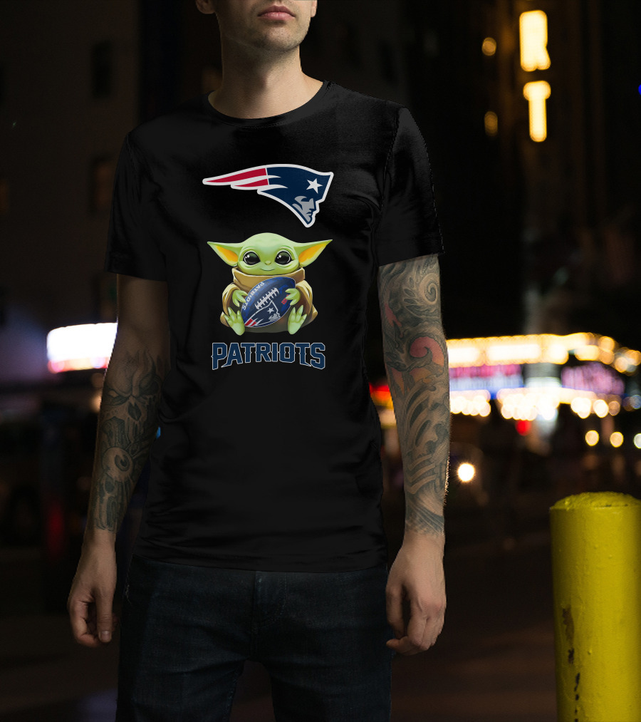 Baby Yoda New England Patriots Star Wars Football Fan Tailgate T-Shirt