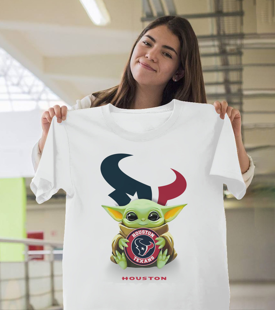 Baby Yoda Houston Texans Symbol Houston T-Shirt