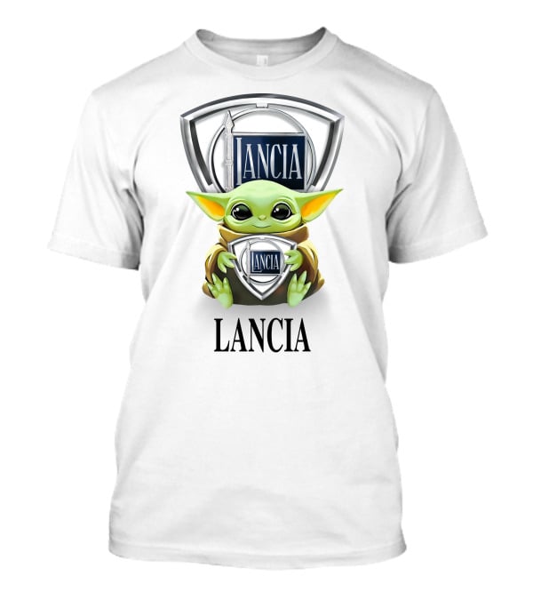 Lancia Baby Yoda Hug Emblem White T-Shirt