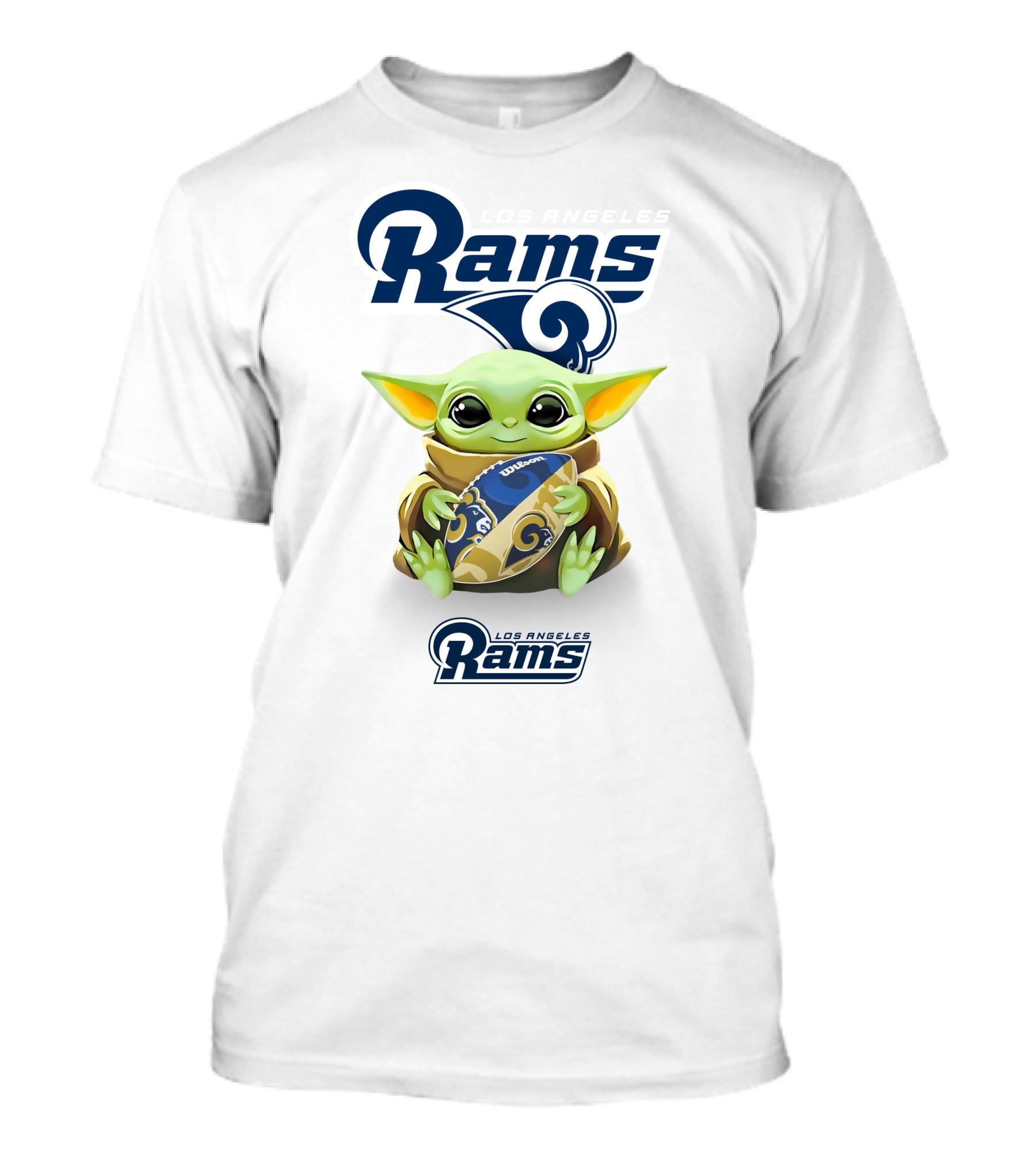 Rams Baby Yoda Hug Los Angeles Rams Football T-Shirt