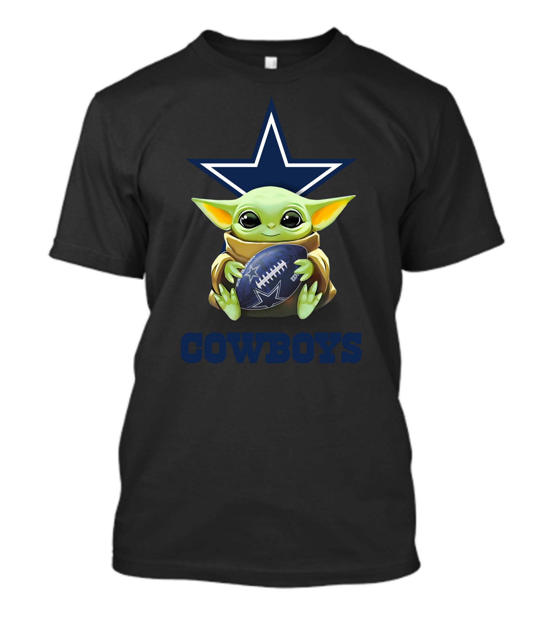 Grogu Cowboys Football Hug Dallas Tailgate Star T-Shirt