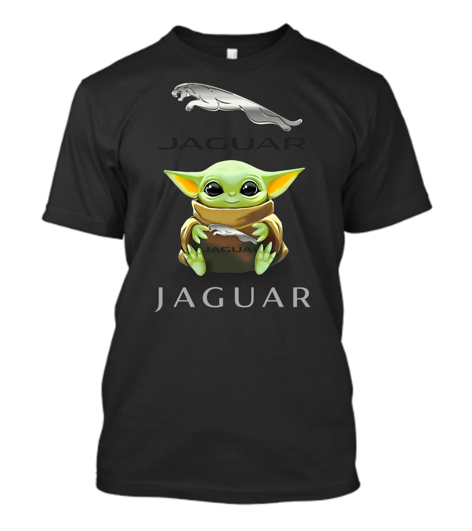 Grogu Hug Jaguar Logo Fusion T-Shirt