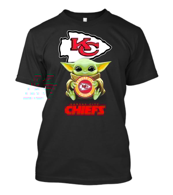 Grogu Hugging Kansas City Chiefs Logo Chiefs Icons T-Shirt