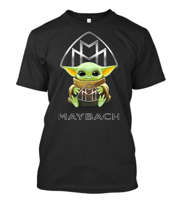 Grogu Holding Maybach Logo Emblem T-Shirt