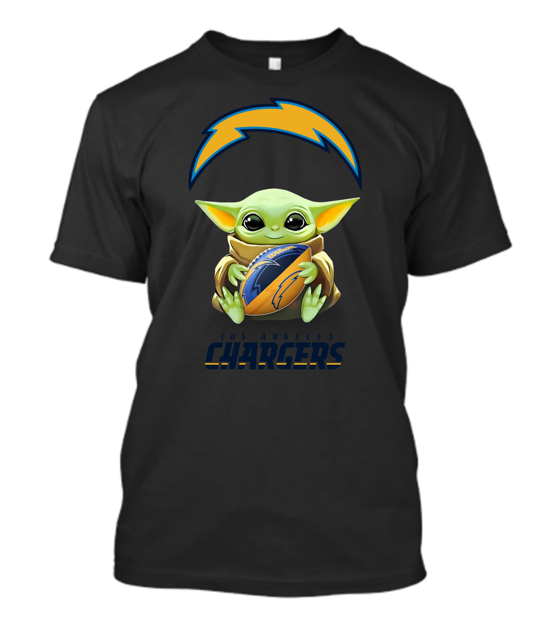 Grogu Hug Los Angeles Chargers Football T-Shirt