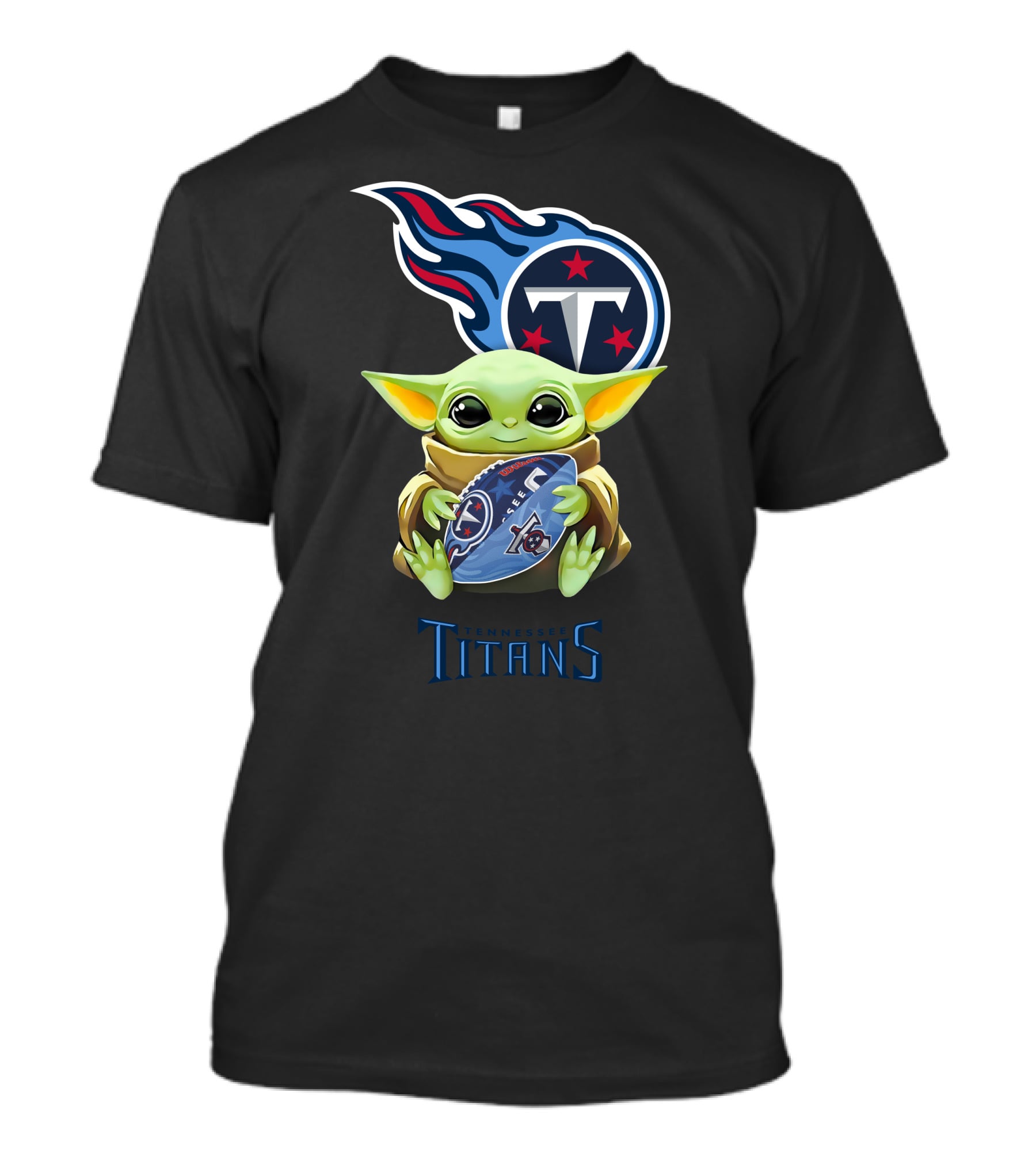 Grogu Tennessee Titans Football Hug Tailgate T-Shirt