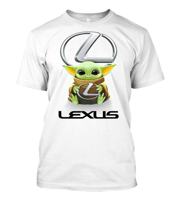 Grogu Holding Lexus Symbol With Large T-Shirt