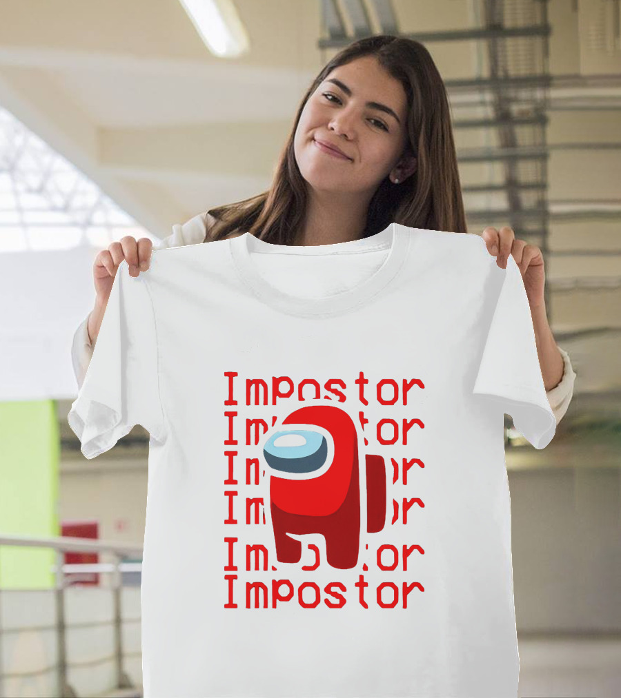 Impostor Among Us Red Crewmate Character T-Shirt