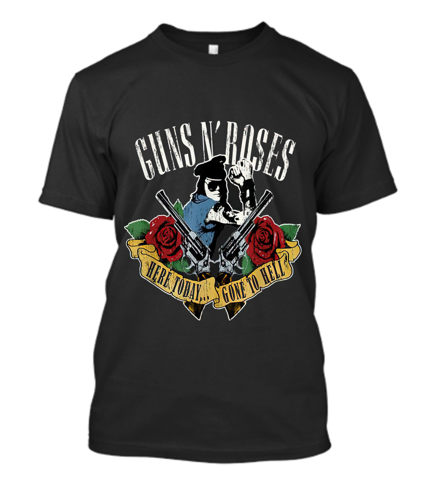 Guns N' Roses Here Today. Gone To Hell With Roses And Guns Vintage T-Shirt