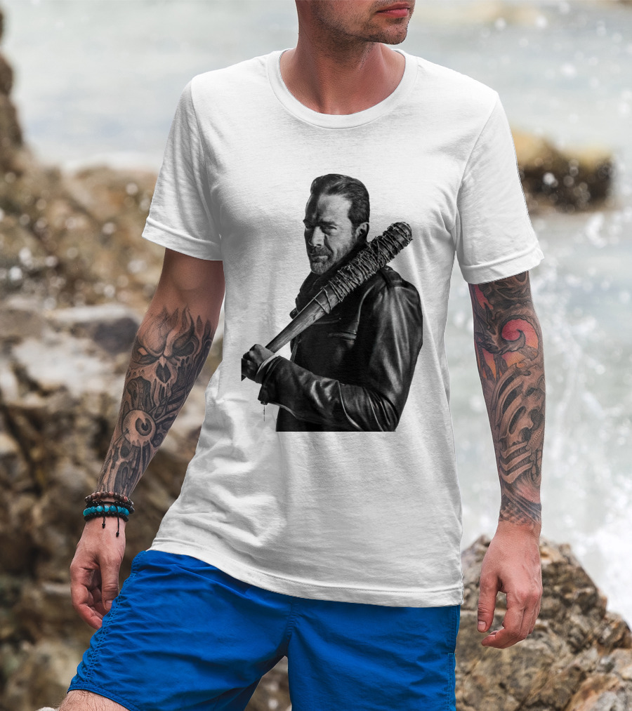 Jeff Negan Walking Dead Lucille Bat Iconic Image T-Shirt