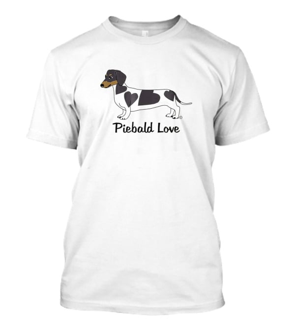 Piebald Love Dachshund With Heart T-Shirt