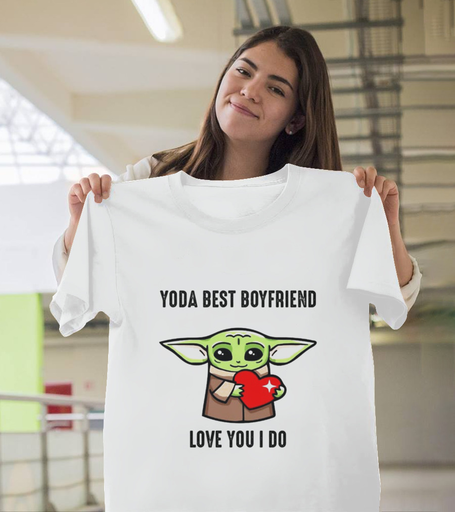 Yoda Best Boyfriend Love You I Do Grogu Heart Star Wars T-Shirt