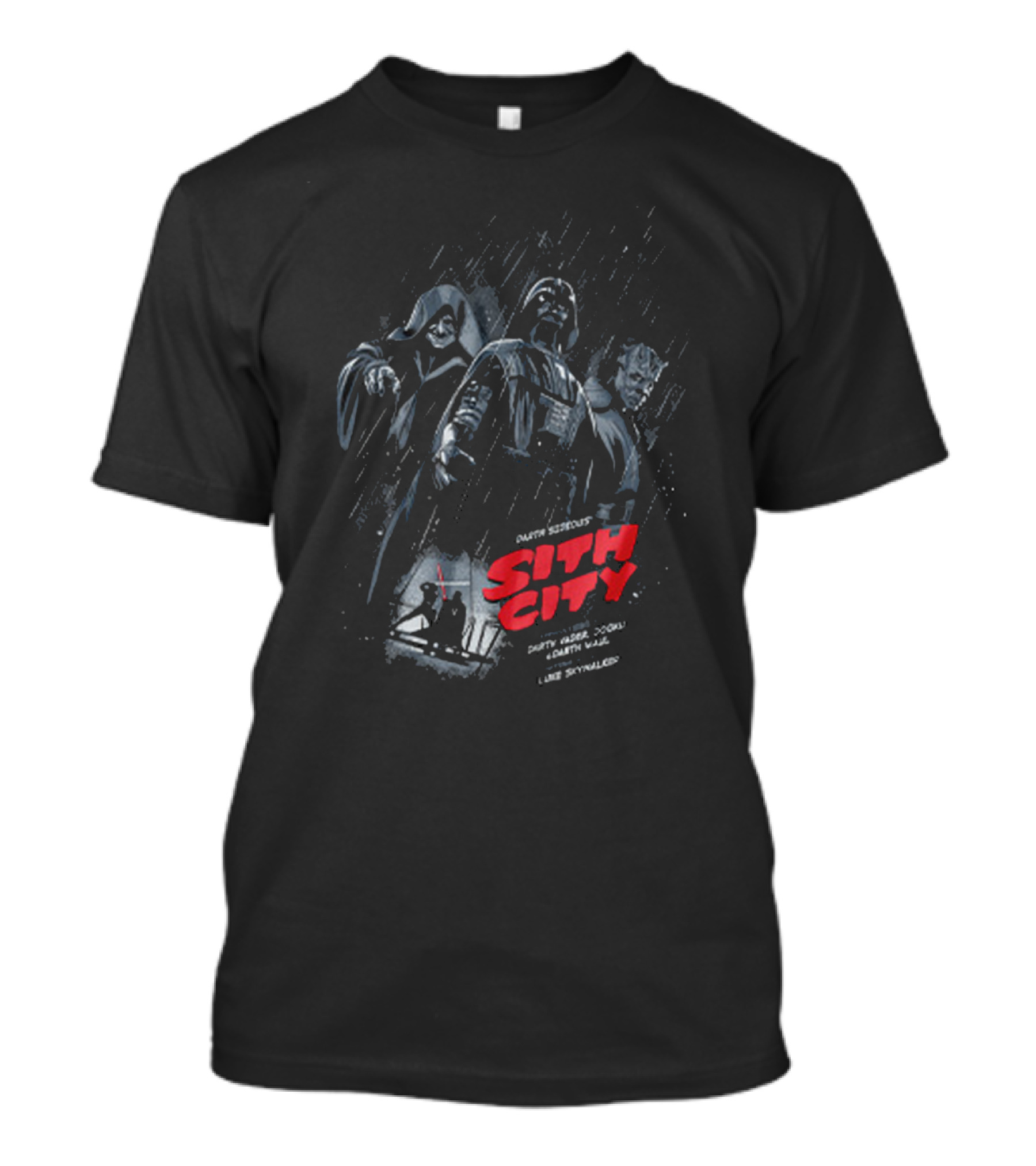Sith City Darth Sidious Darth Vader Darth Maul Luke Skywalker T-Shirt