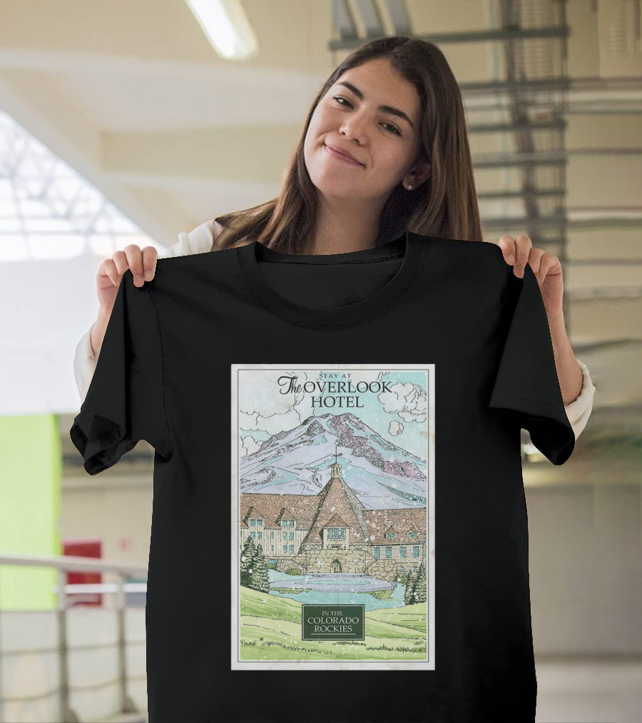Stay at The Overlook Hotel in the Colorado Rockies Snowy Mountain T-Shirt
