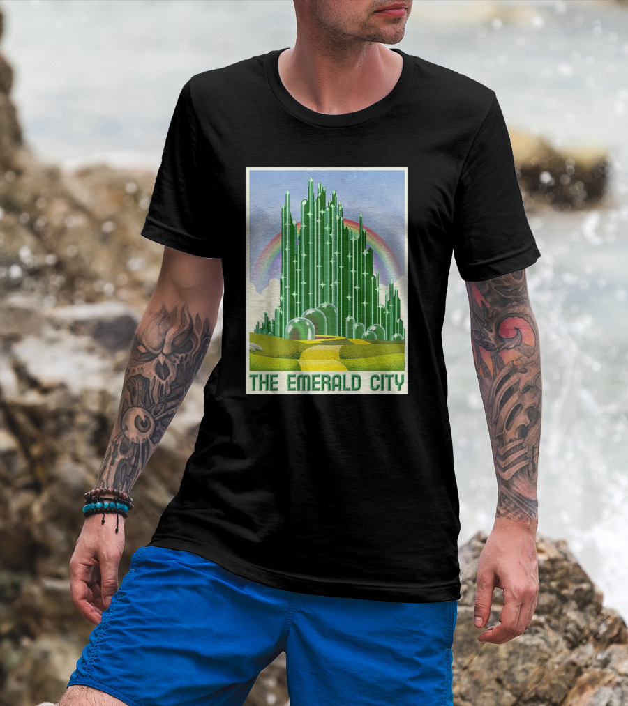 The Emerald City Landmarks Rainbow Road Journey T-Shirt