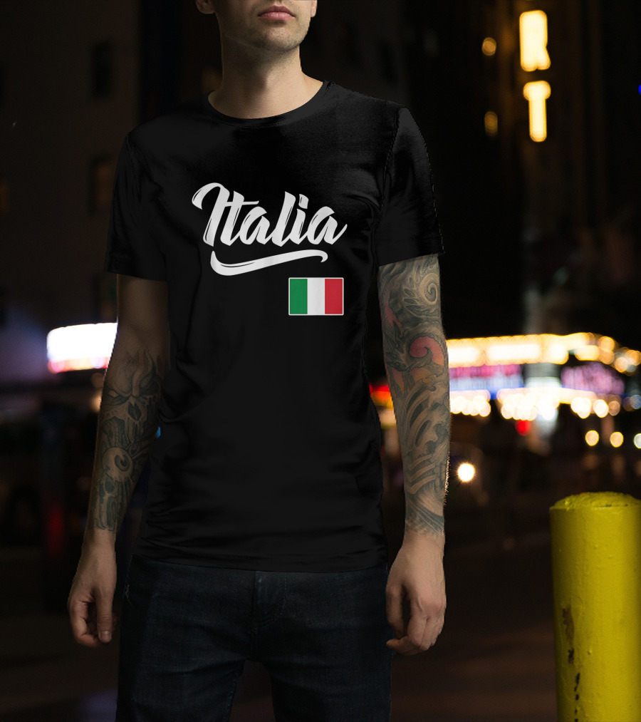 Italia Italian Flag Italy Italiano Heritage Iconic Symbol Recognition T-Shirt