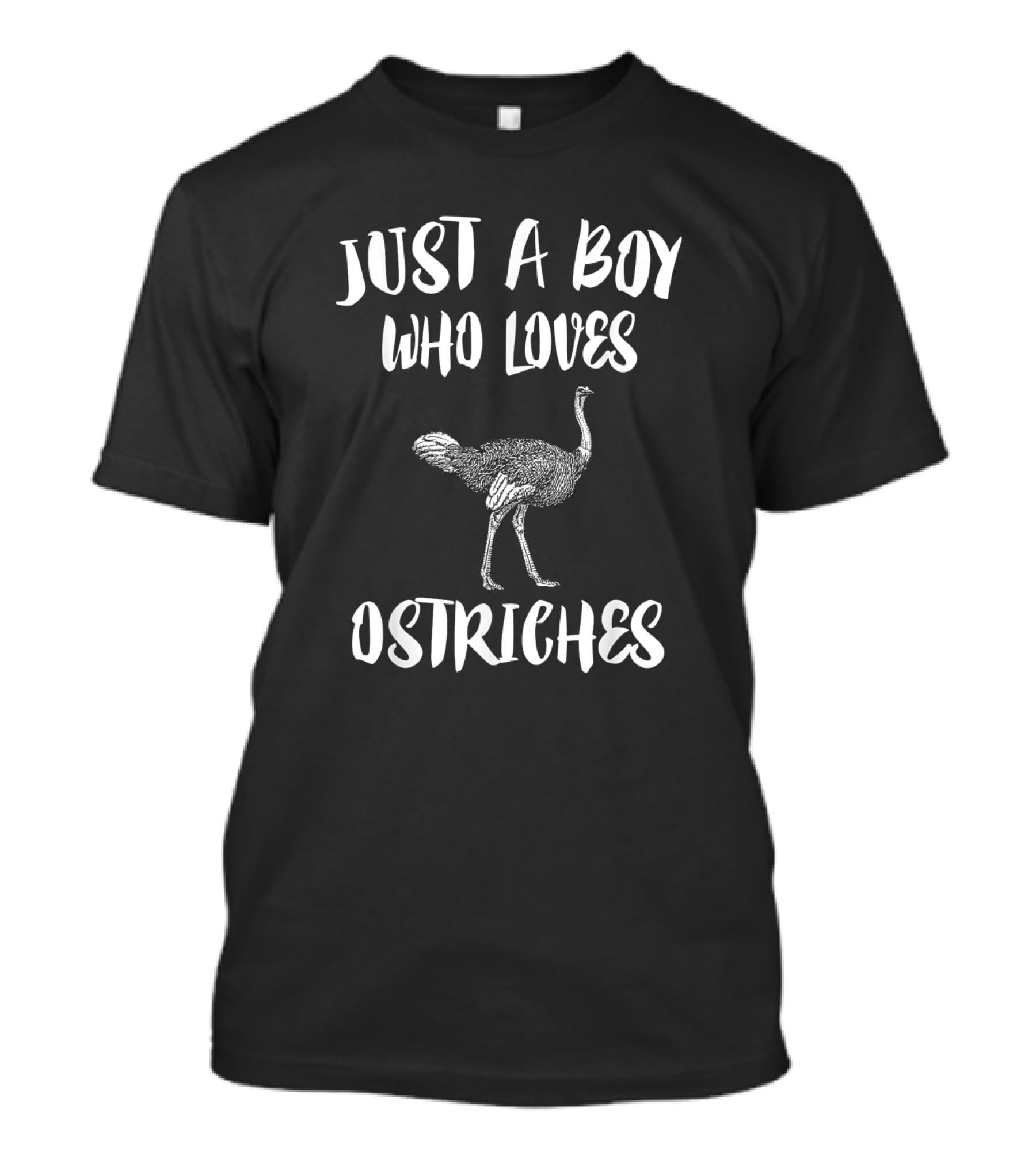 Just A Boy Who Loves Ostriches Animal Enthusiast T-Shirt
