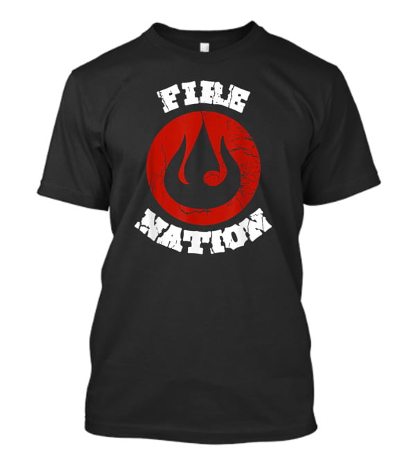 Fire Nation Avatar Game Symbol Cracked Red Circle T-Shirt