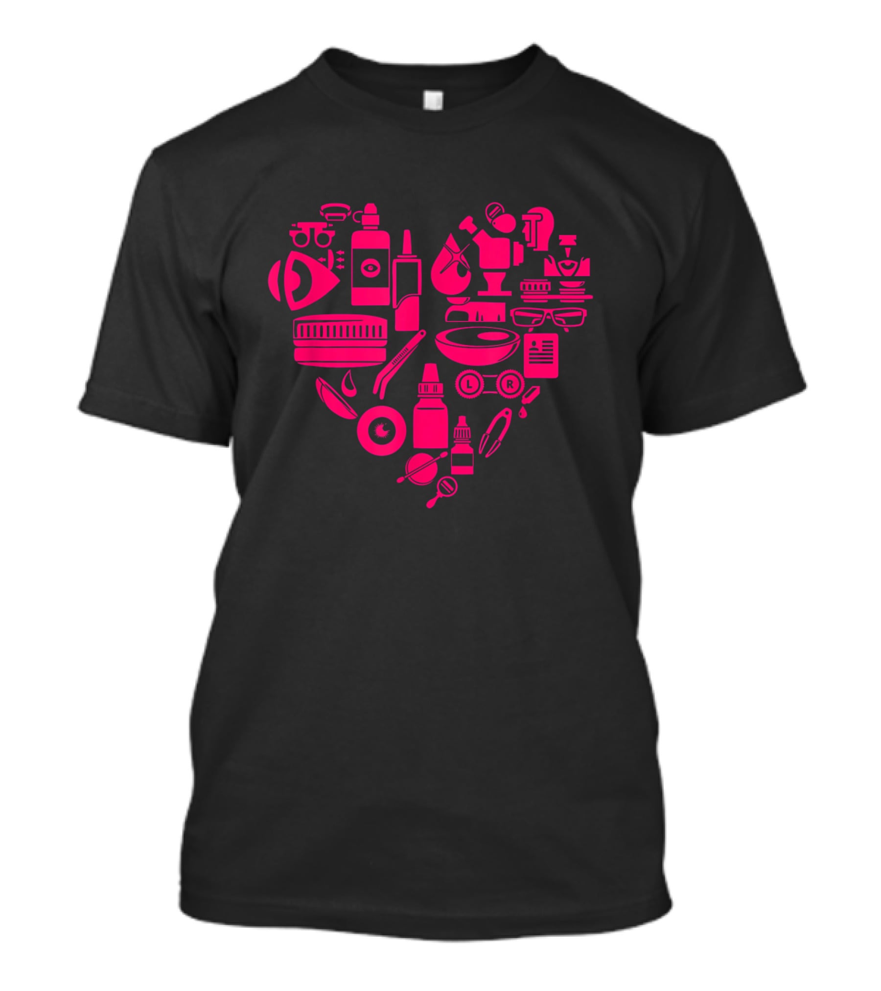 Heart Shaped Optometry Tools For Passionate Optometrists T-Shirt