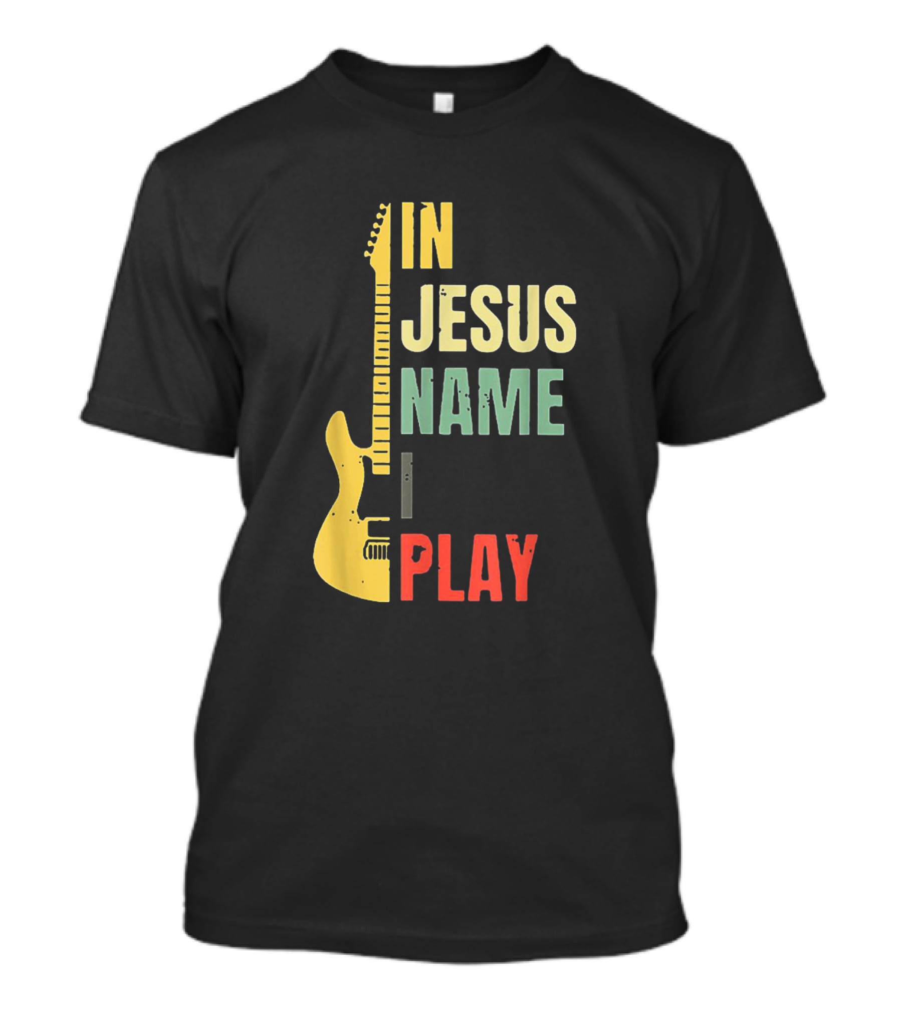 In Jesus Name I Play Guitar T-Shirt