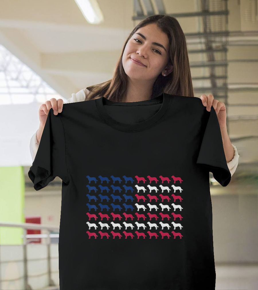 Labrador Retriever USA Flag Patriotic T-Shirt