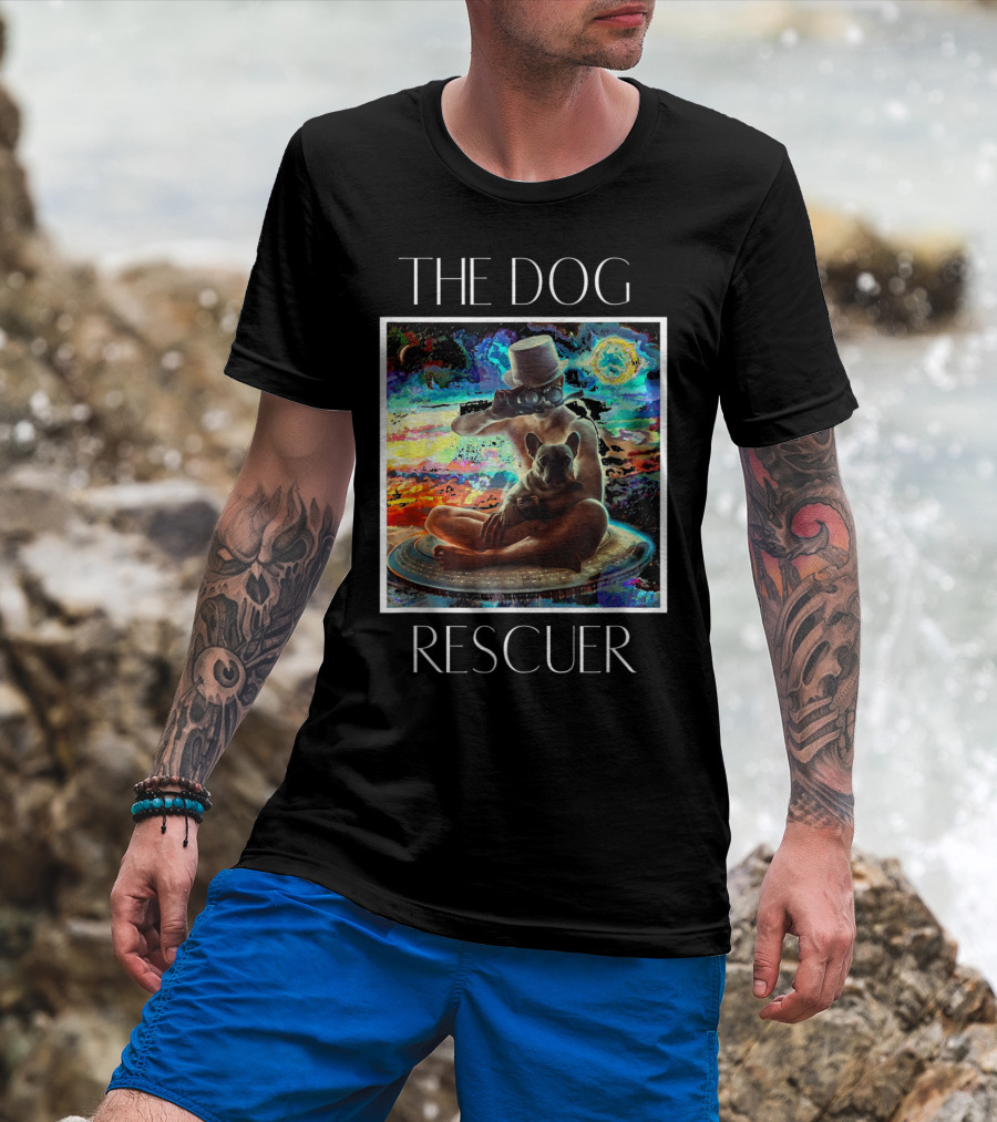 The Dog Rescuer Futuristic Animal Rescue Team Visionary Universe Journey T-Shirt