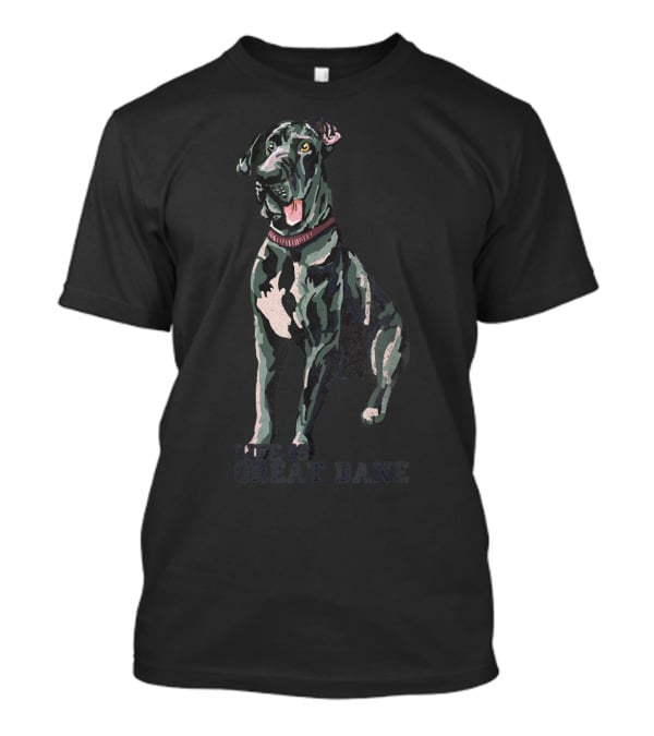 Vintage Retro Life Is Great Dane Dog Distressed Funny Great Dane T-Shirt
