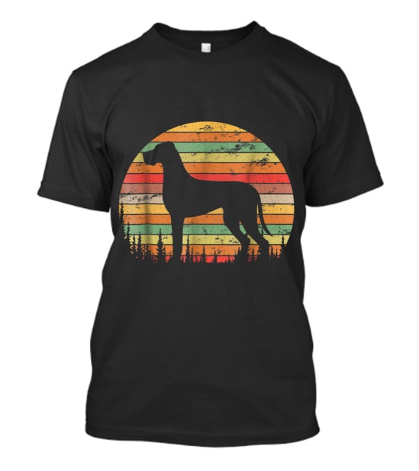 Vintage Retro Great Dane Dog Silhouette For T-Shirt