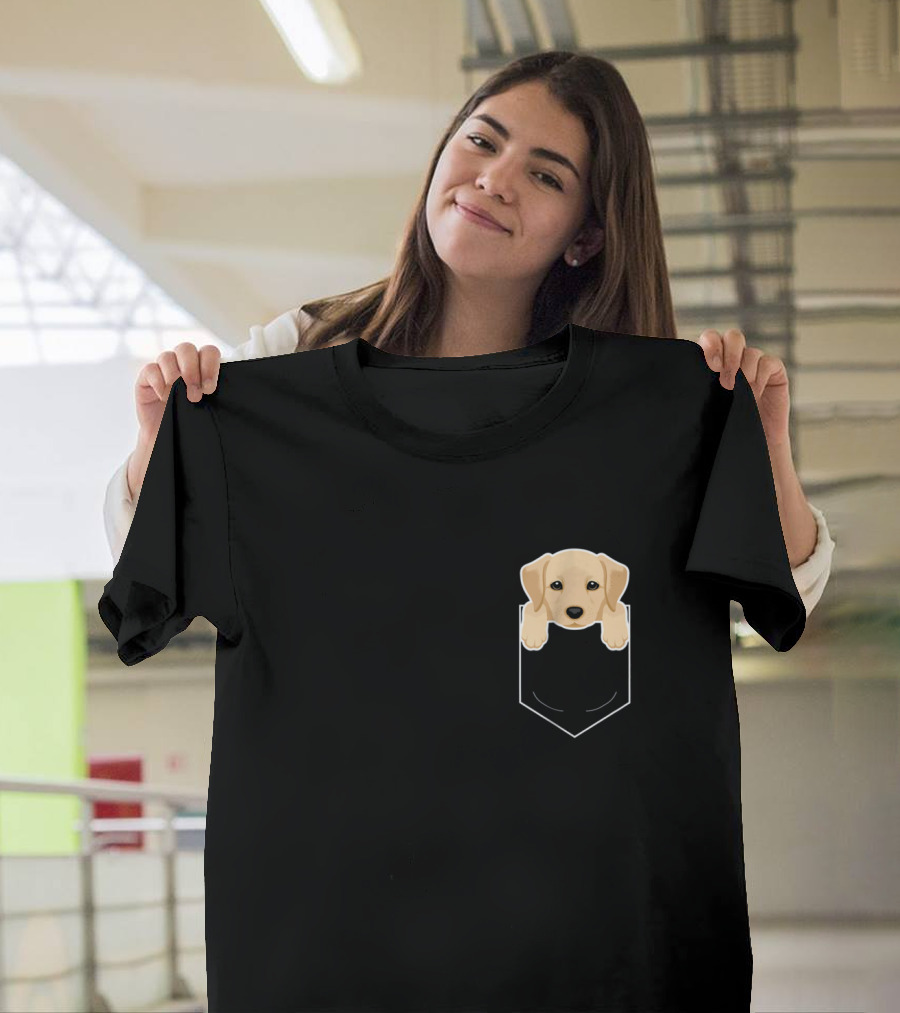 Yellow Lab In My Pocket Cute Dog Owner Labrador Retriever T-Shirt