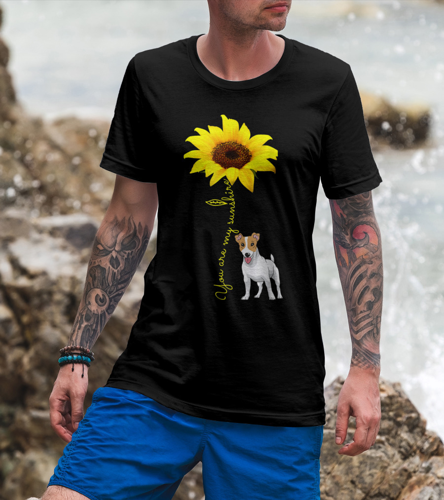 You Are My Sunshine Sunflower Jack Russell T-Shirt