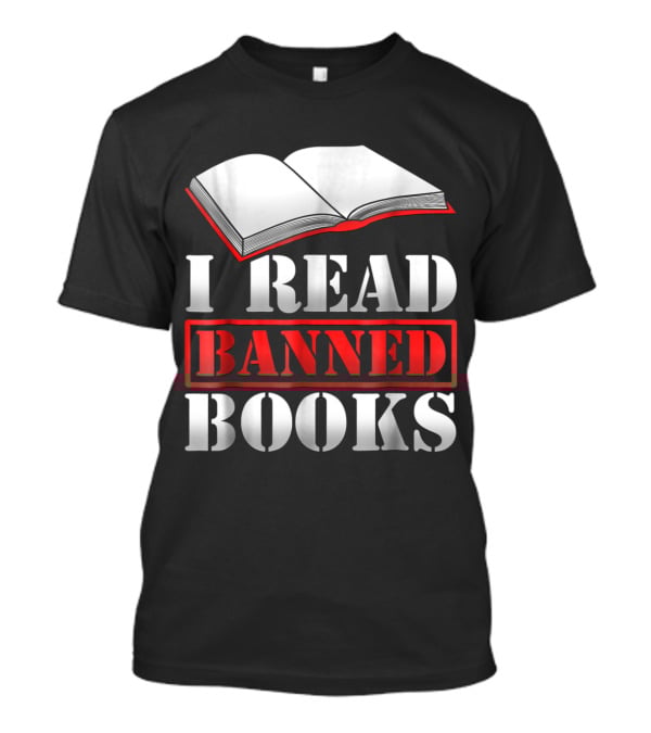 I Read Banned Books Open Book Icon Novelty Readers T-Shirt
